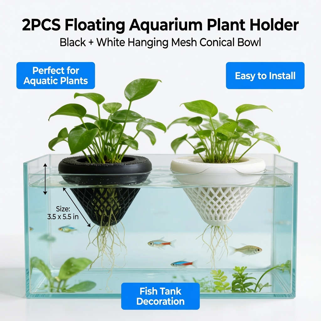 2PCS Floating Aquarium Plant H - Aquarium Plant Holder 评论和价格
