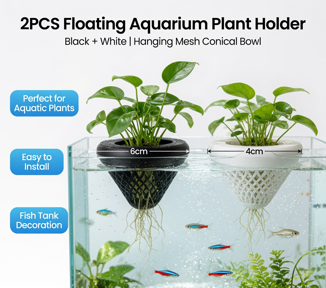 2PCS Floating Aquarium Plant H - Aquarium Plant Holder 评论和价格