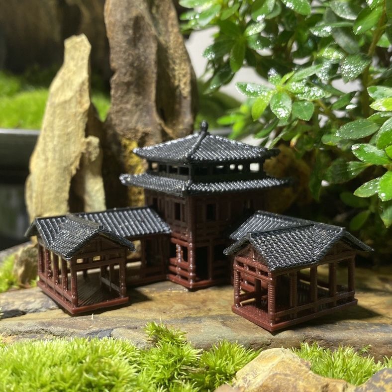 Plastics Chinese Style Ancient - Planted Aquarium Models 评论和价格