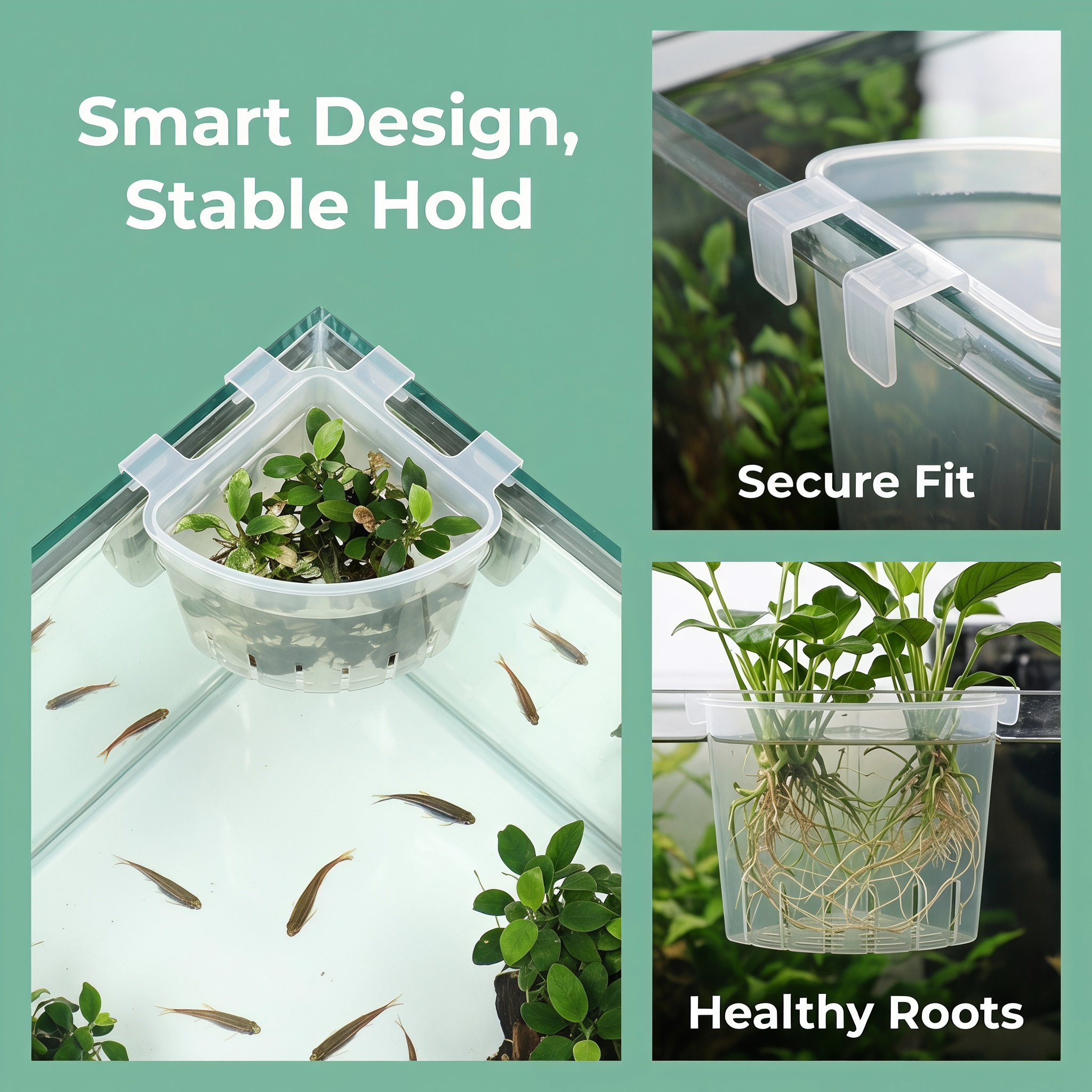 4Pcs Aquarium Hanging Corner P - Aquarium Plant Holder 评论和价格
