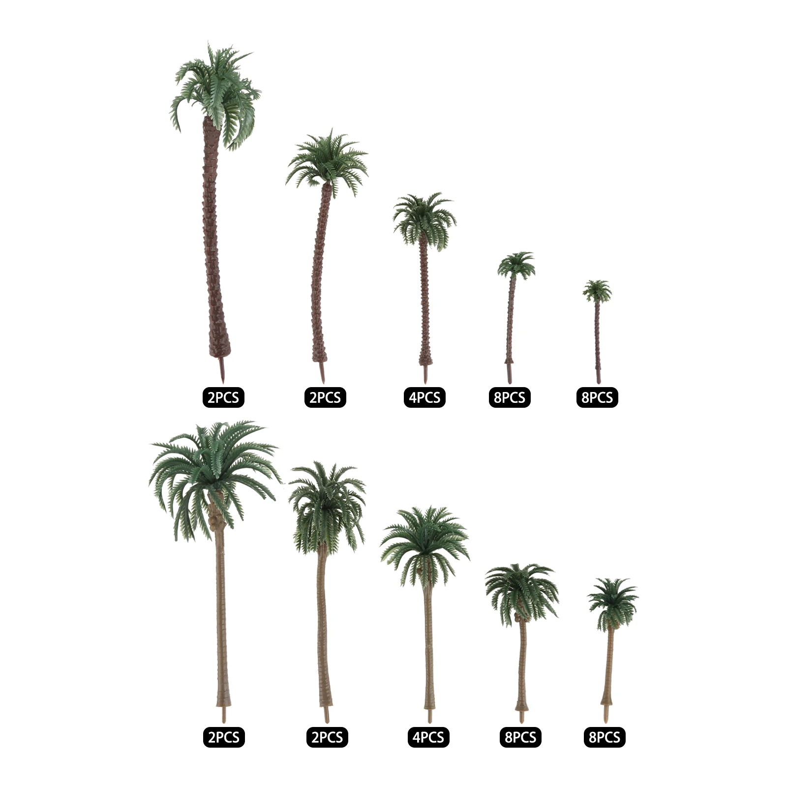 48Pcs Plastic Palm Tree Miniat - Planted Aquarium Models 评论和价格