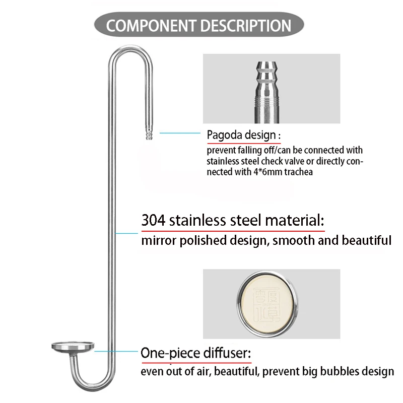 Aquarium CO2 Diffuser Stainles - Planted Aquarium Materials 评论和价格