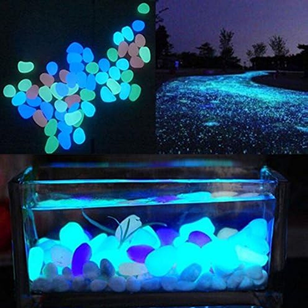 Fish Tank Rocks Glow Blue Pebb - Aquarium Planting Ideas 评论和价格