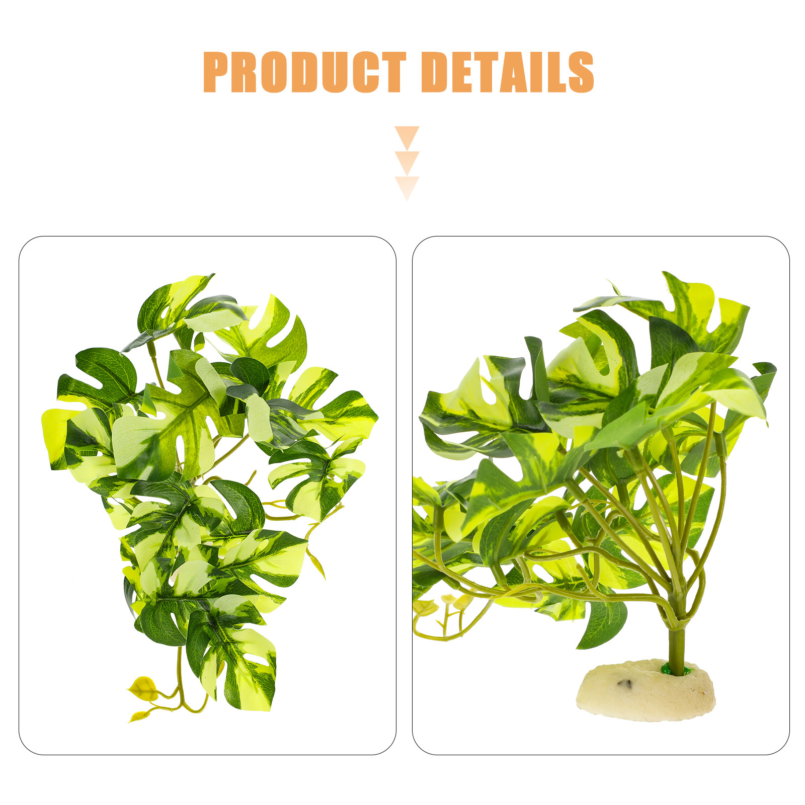 Lifelike Resin Reptile Terrari - Aquarium Planted Fish 评论和价格