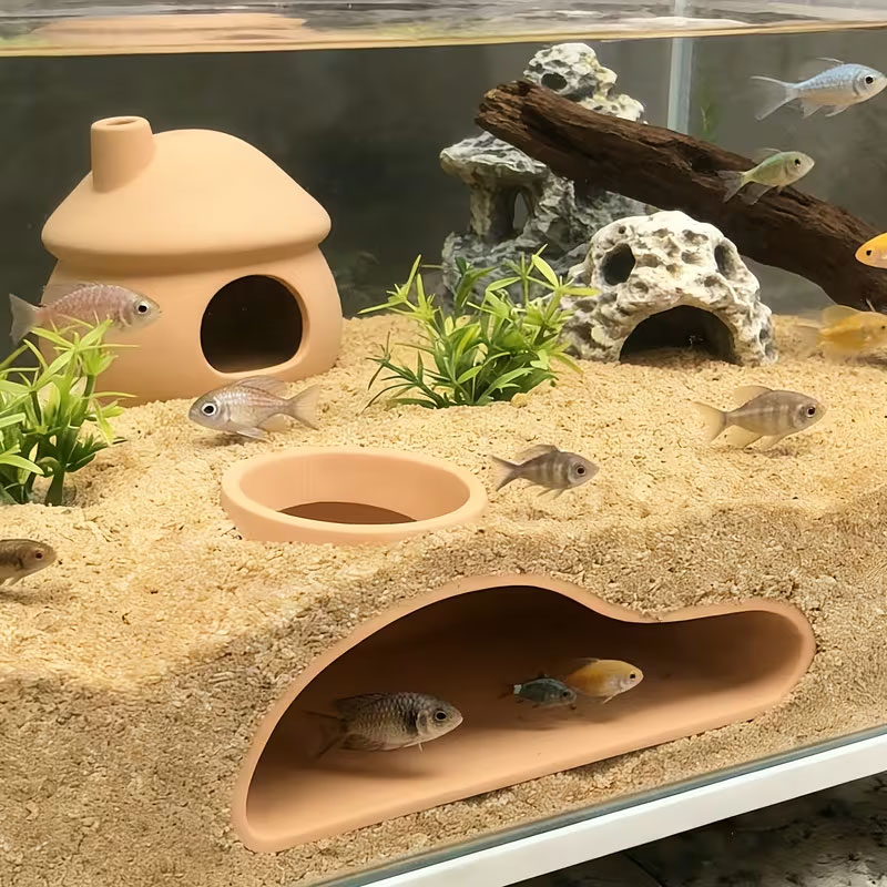 Apcarium Fish Tunnel Hideout | - Aquarium Plant Live 评论和价格